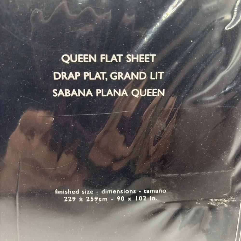 Vintage Tommy‎ Hilfiger Queen Flat Sheet Navy Blue 100% Combed Cotton NIP